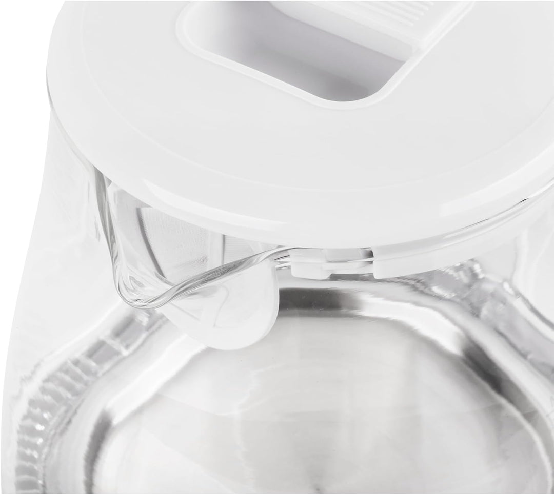 Teesa Funk-Wasserkocher TSA1511W 1,8 L Glas, Beleuchtung in Betrieb, weiss