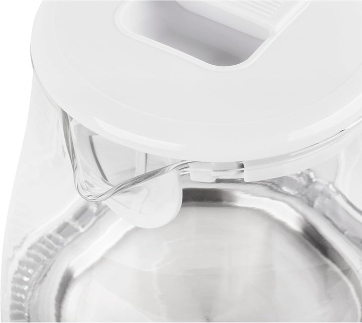 Teesa Funk-Wasserkocher TSA1511W 1,8 L Glas, Beleuchtung in Betrieb, weiss