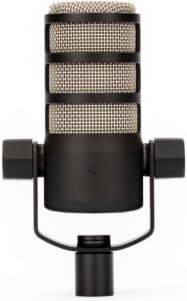 Rode Podmic professionelles Podcast-Mikrofon + keepdrum MS138 Mikrofonarm Tisch-Stativ PodMic Schwar