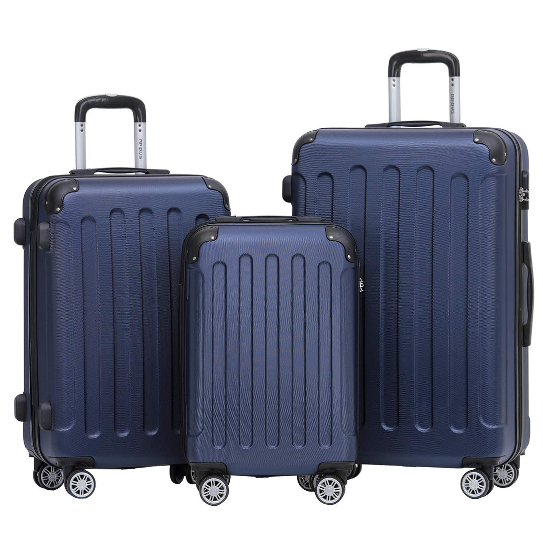 BEIBYE Zwillingsrollen Hardcase Reisekoffer Koffer Trolleys Hartschale in XL-L-M in 14 Farben (Dunke