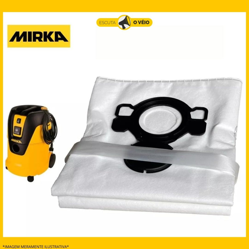 Mirka 8999700211 Staubsaugerbeutel Vlies - Geeignet für DE 415/915 - Packung enthält 5 Stück