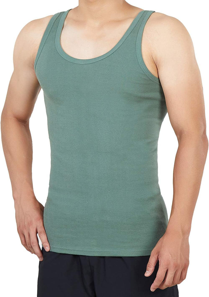 NUOZA 3/5er Pack Tanktops Viele Farben 100% Hochwertige Baumwolle Schrumpft Nicht Verblasst Nicht Un