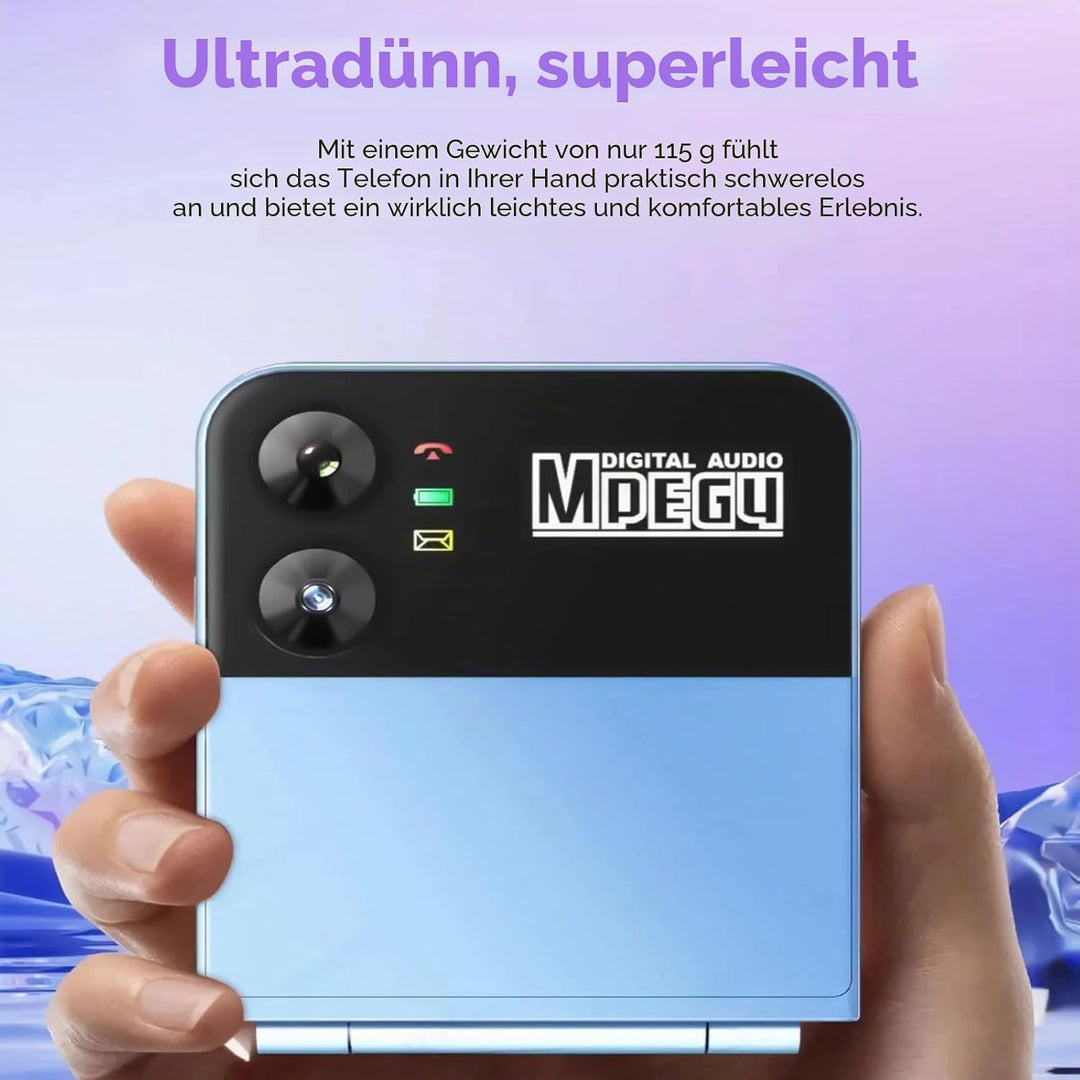 Flip-Senior-Handy, Flip-Design, Dual-Screen-Display, Grosse Tasten, Schnellwahl, Klarer Sound, HD-Ka