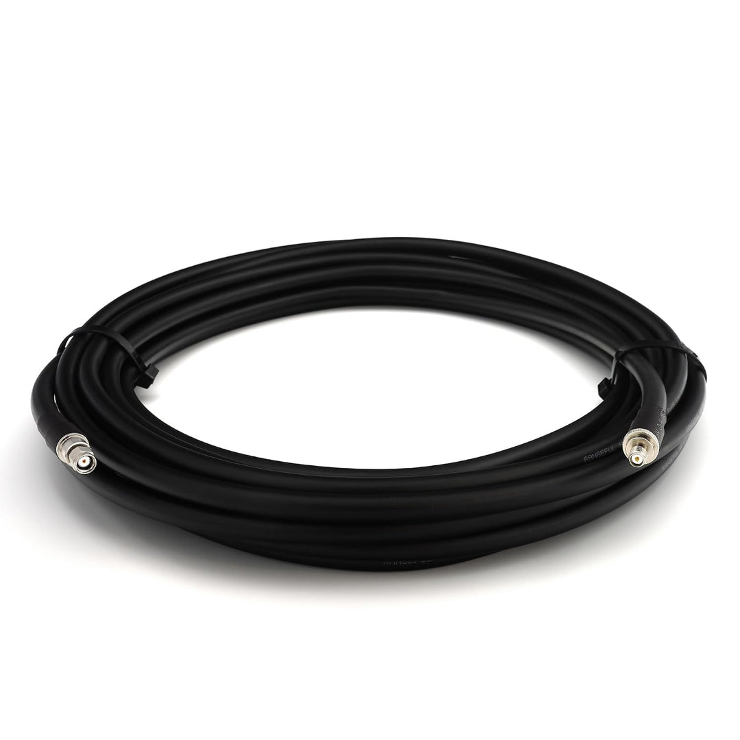 12m RP-SMA Stecker auf RP-SMA Buchse Koaxialkabel — Vollkupfer HF400 Flexibles Verlängerungskoax 50