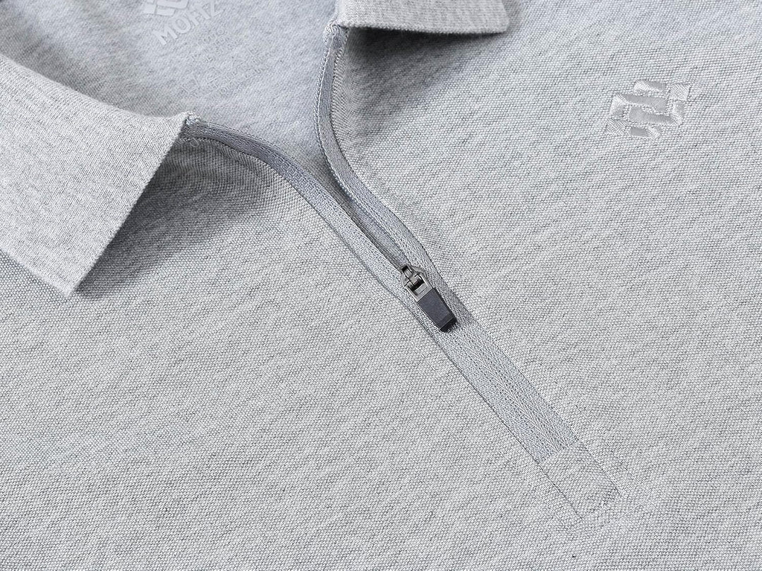 MoFiz Damen Poloshirt Langarm Baumwolle Polohemd Sport Polo Wintershirts mit Reissverschluss Kragen