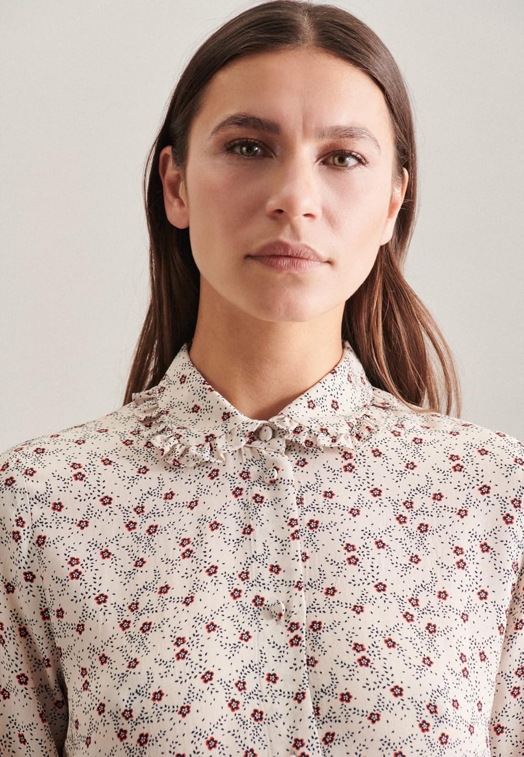 Seidensticker Damen Kleid - Fashion - Regular Fit - tailliert - Langarm 44 Creme, 44 Creme