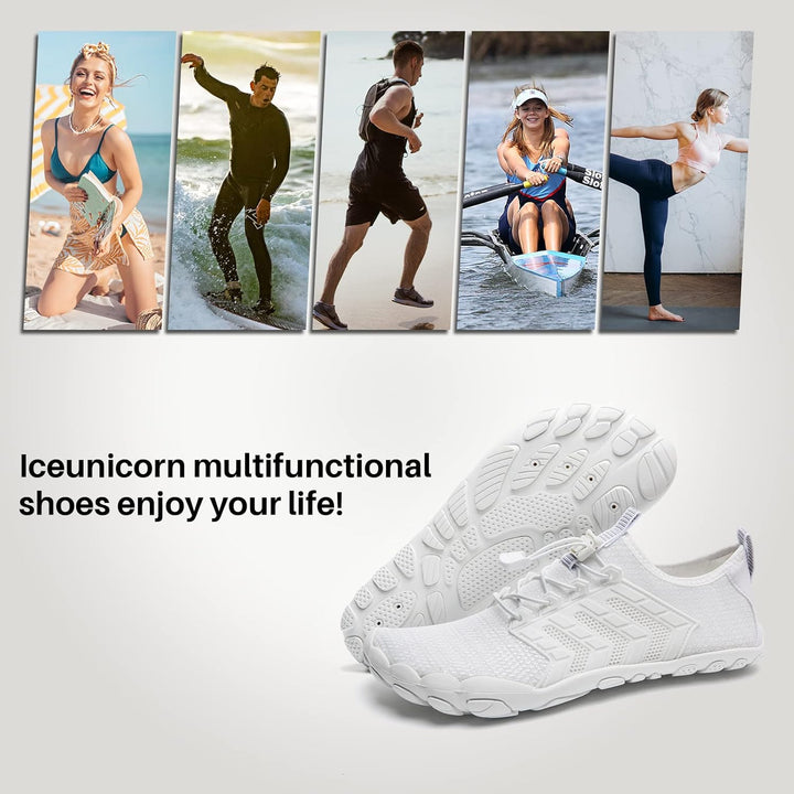 IceUnicorn Barfuss Schuhe Damen Walkingschuhe Barfussschuhe Herren Anfänger Bequeme Atmungsaktiv Ges