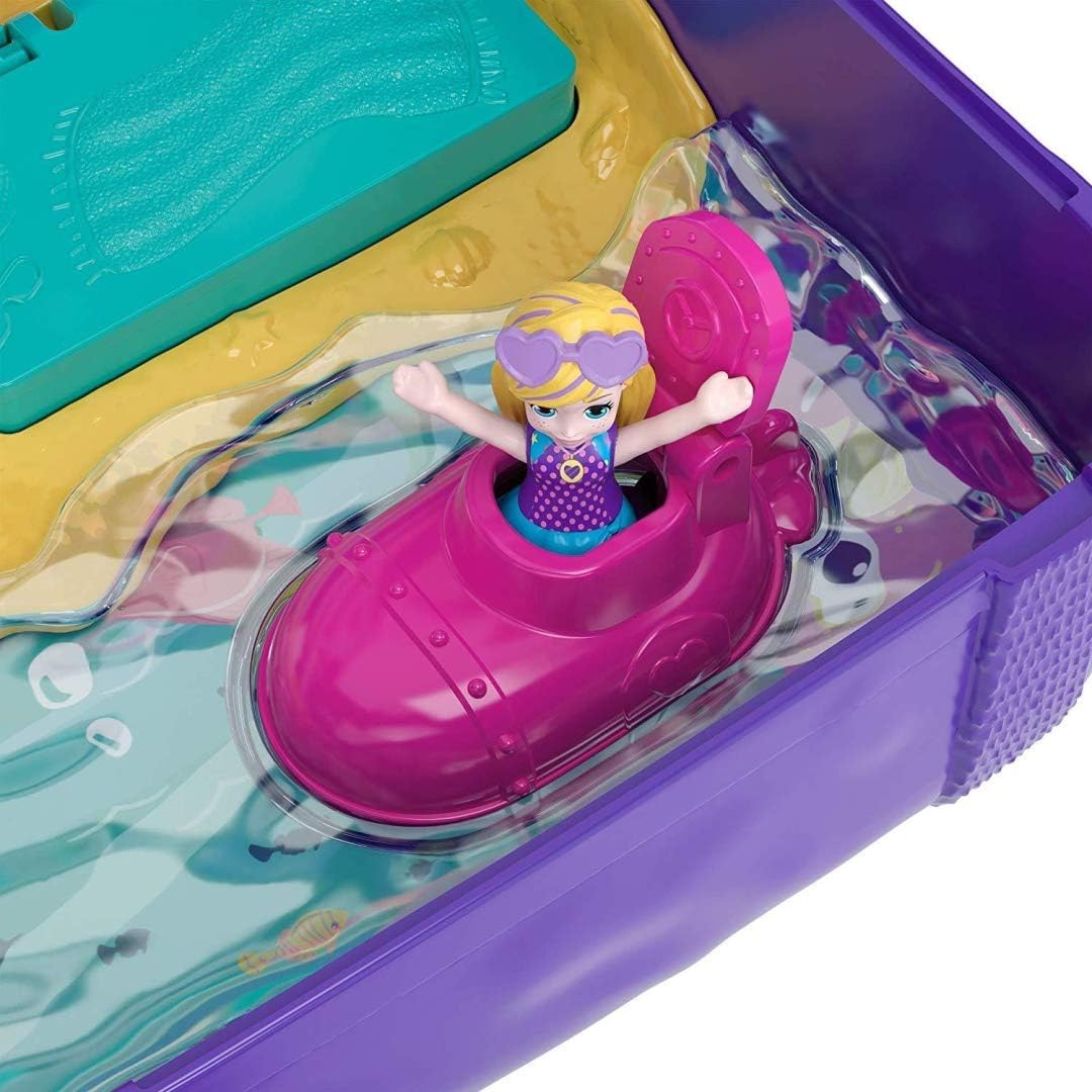 Polly Pocket FRY40 Hidden Places Strand Rucksack Spielset, Lila Single, Single