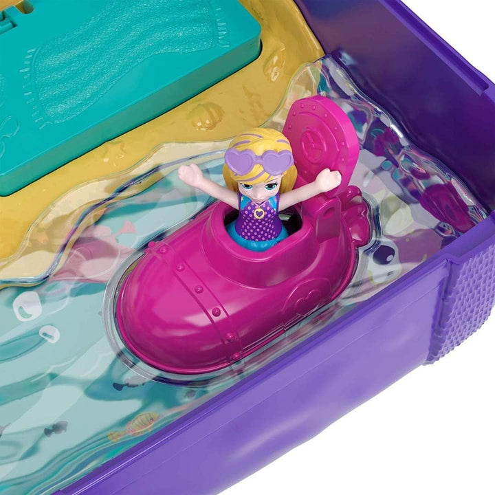 Polly Pocket FRY40 Hidden Places Strand Rucksack Spielset, Lila Single, Single