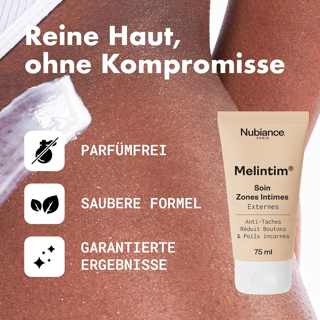NUBIANCE - Melintim 75ml - Multi-Comforting Creme für äussere Intimbereiche - Nach dem Wachsen oder