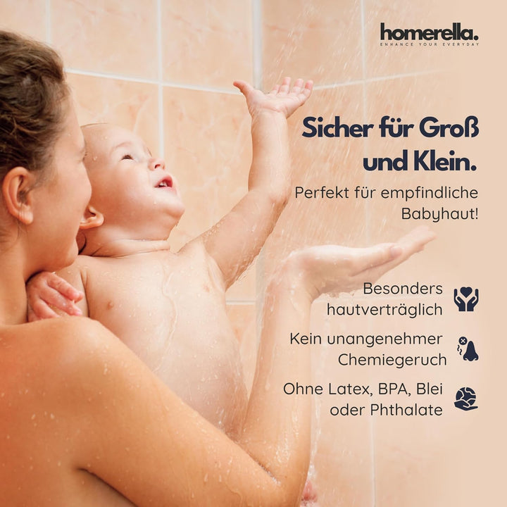 homerella© Duschmatte rutschfest 53x53cm, INKL. AUFHÄNGUNG, Antirutschmatte Dusche, schimmelresisten