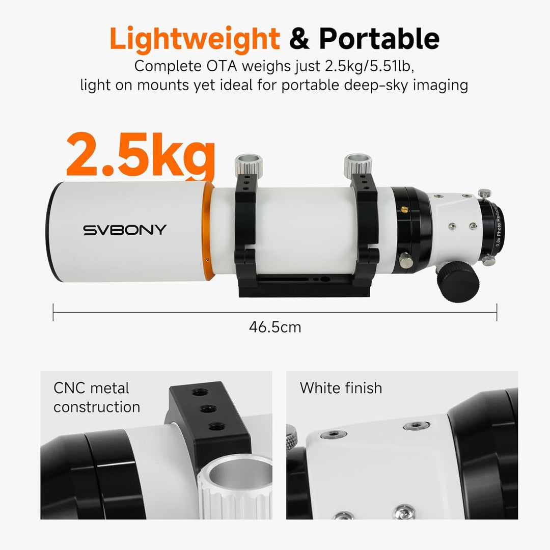 Svbony SV503 Astronomische Teleskope OTA, 80F7 Doppelt ED Professionelles Optische Tubusbaugruppen m