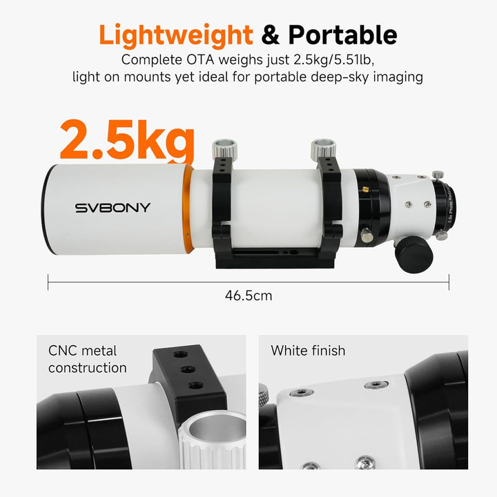 Svbony SV503 Astronomische Teleskope OTA, 80F7 Doppelt ED Professionelles Optische Tubusbaugruppen m