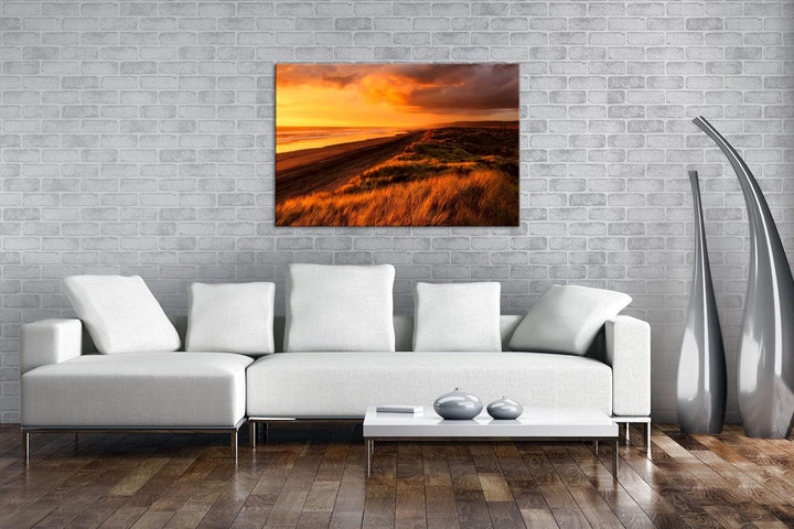 deyoli Neuseeland Küste Format: 100x70 als Leinwandbild, Motiv fertig gerahmt auf Echtholzrahmen, Ho