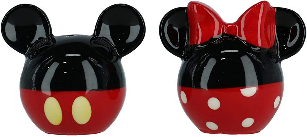 Disney mickey und minnie mouse keramik salz und pfeffer set, rot / schwarz