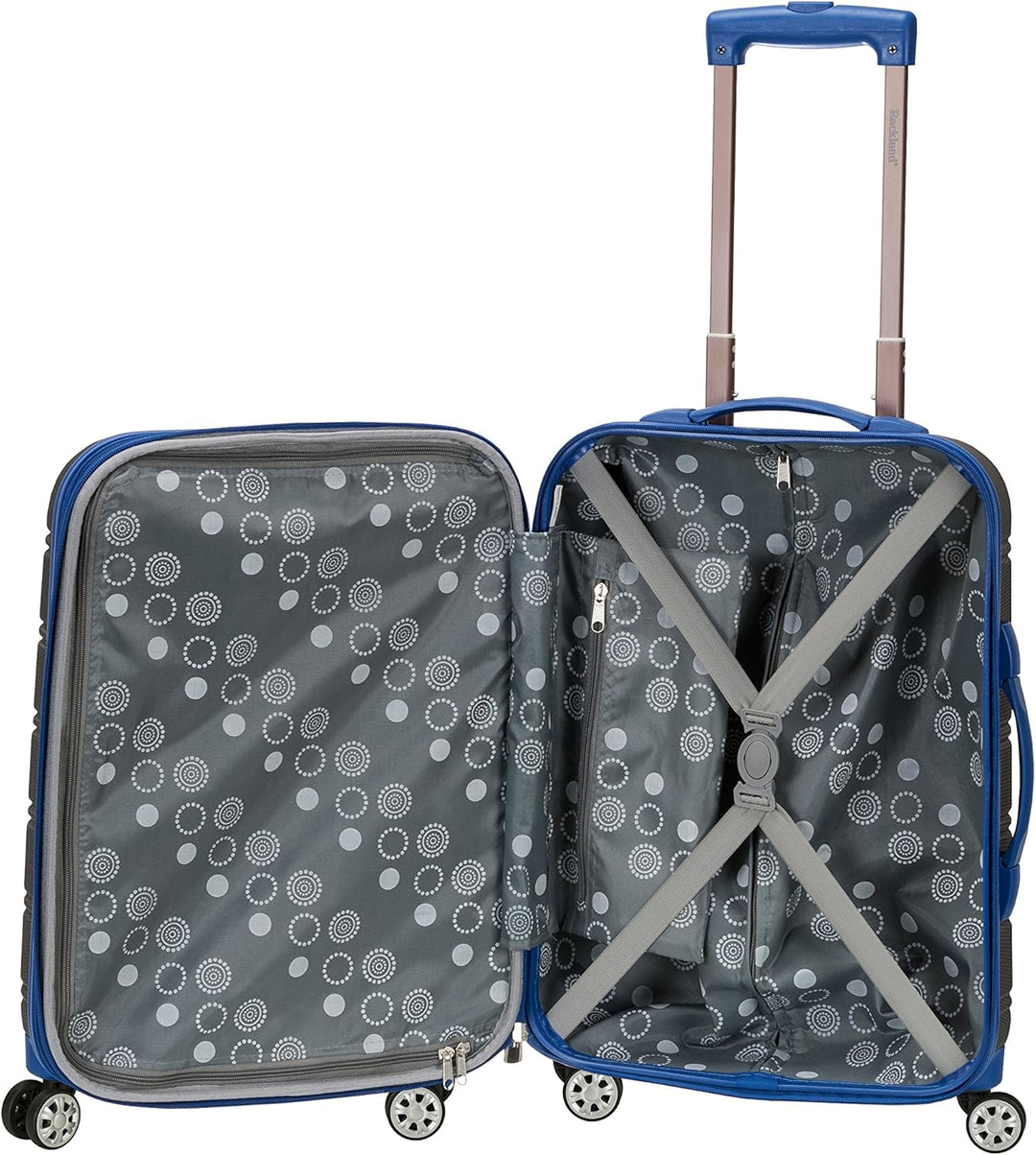 Rockland Melbourne Hartschalen-Trolley, erweiterbar, grau, 2-Piece Set (20/28), Melbourne Hartschale