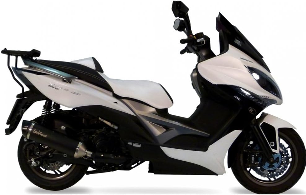 Endschalldämpfer LeoVince SLIP-ON SBK NERO, Edelstahl schwarz, Carbon Kappe, mit Zulassung für Kymco