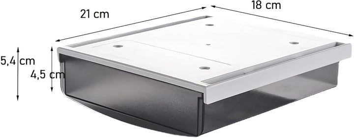 TUKA 4X 1,7L Unterschreibtisch-Schubladen 21x18x5,4cm, Selbstklebende Schubladen, Versteckte Unterba