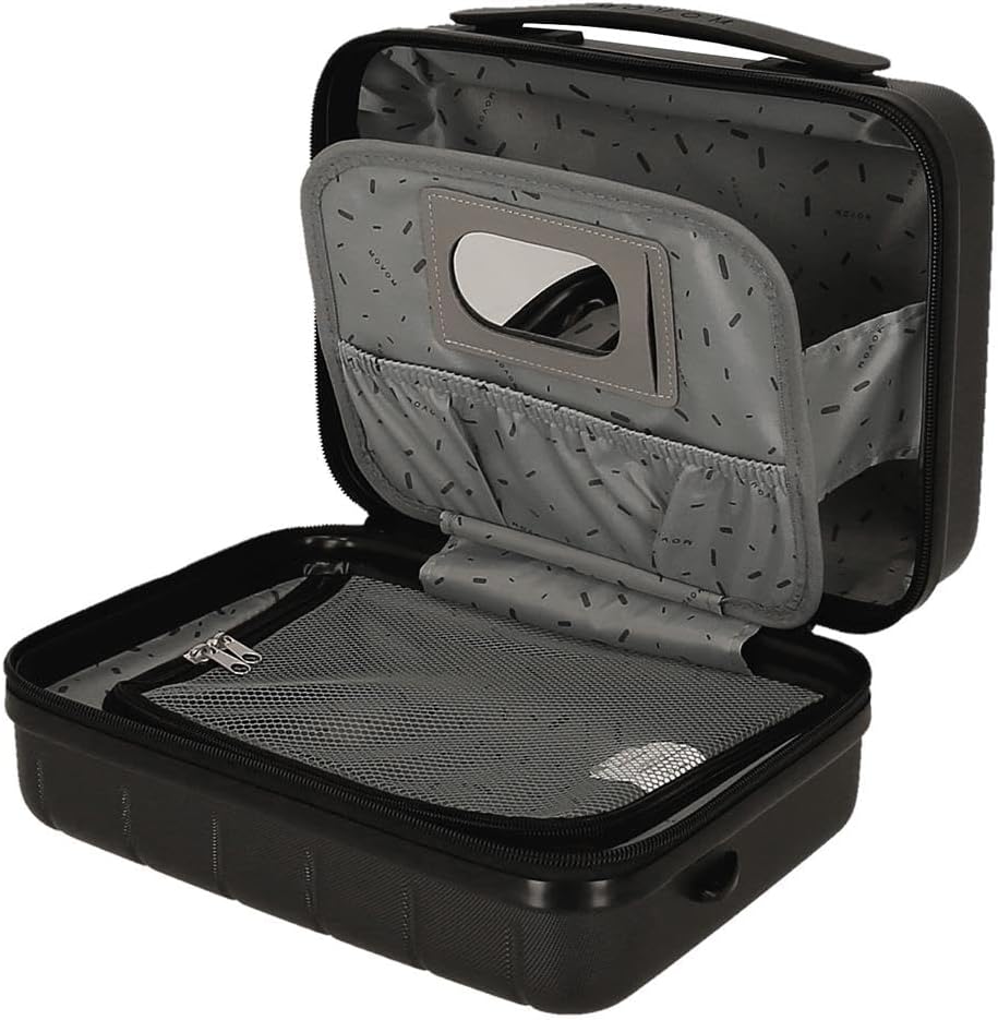 MOVOM Wood Trousse de Toilette cabine, bagage, intérieur à Deux compartiments, en ABS résistant et l