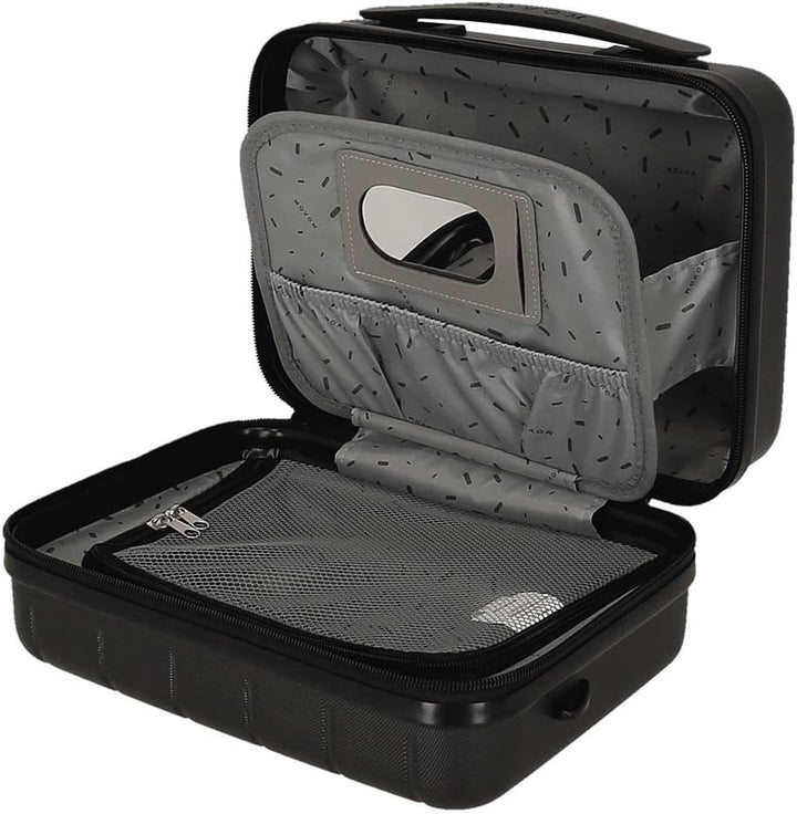 MOVOM Wood Trousse de Toilette cabine, bagage, intérieur à Deux compartiments, en ABS résistant et l
