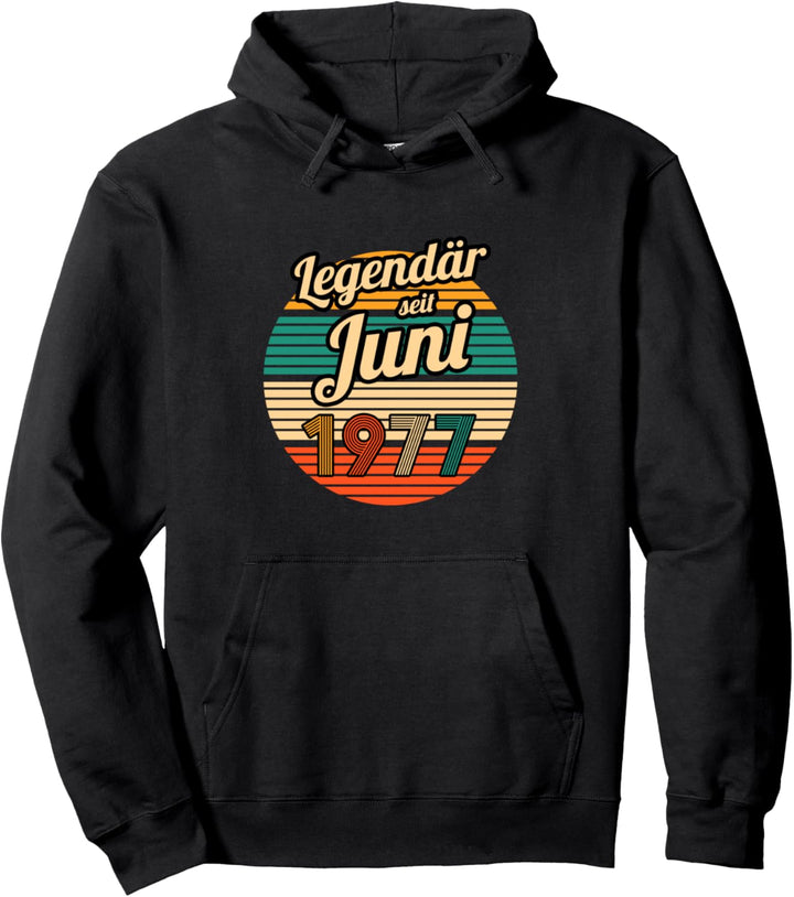 Legendär seit Juni 1977 44.Geburtstag Mann 44 Jahre Pullover Hoodie