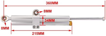 Lenkungsdämpfer Motorrad,Universal-Lenkungsdämpfer CNC Aluminium Motorrad Lenkungsdämpfer Stabilisat