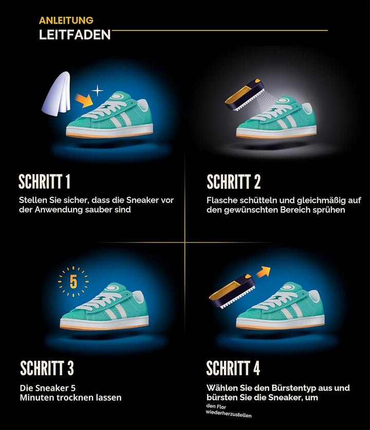Crep Protect Suede Reviver - Wildleder Schuhreiniger, Conditioner & Wildlederbürste für Wildleder &