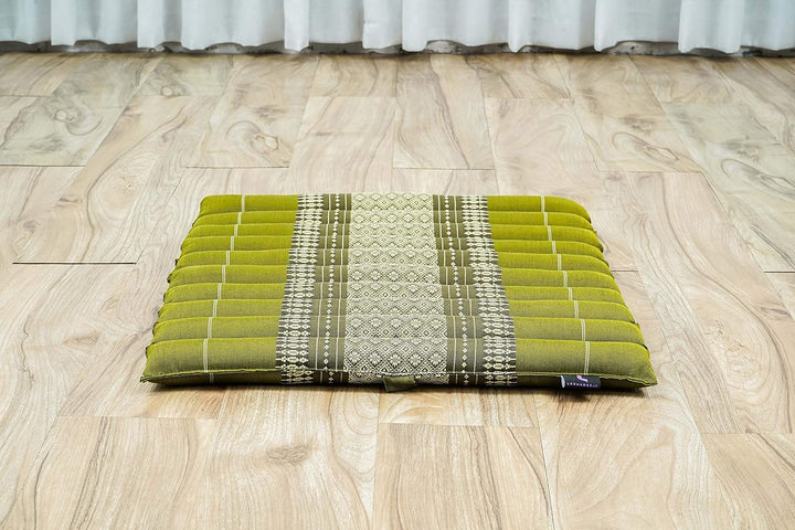 Leewadee Meditationsset Yogaset aus Meditationskissen Zafu und Kleiner rollbarer Sitzmatte Zabuton Ö