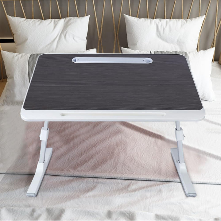 OHMG Lap Desks Computertisch aus Bambus, verstellbar, faltbar, tragbar, für Computer, für Bett oder