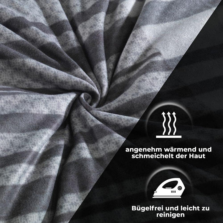 DreamHome Warme Winter Microfaser Thermo Fleece Bettwäsche 135x200 155x220 200x200 Moderne, Grösse:2