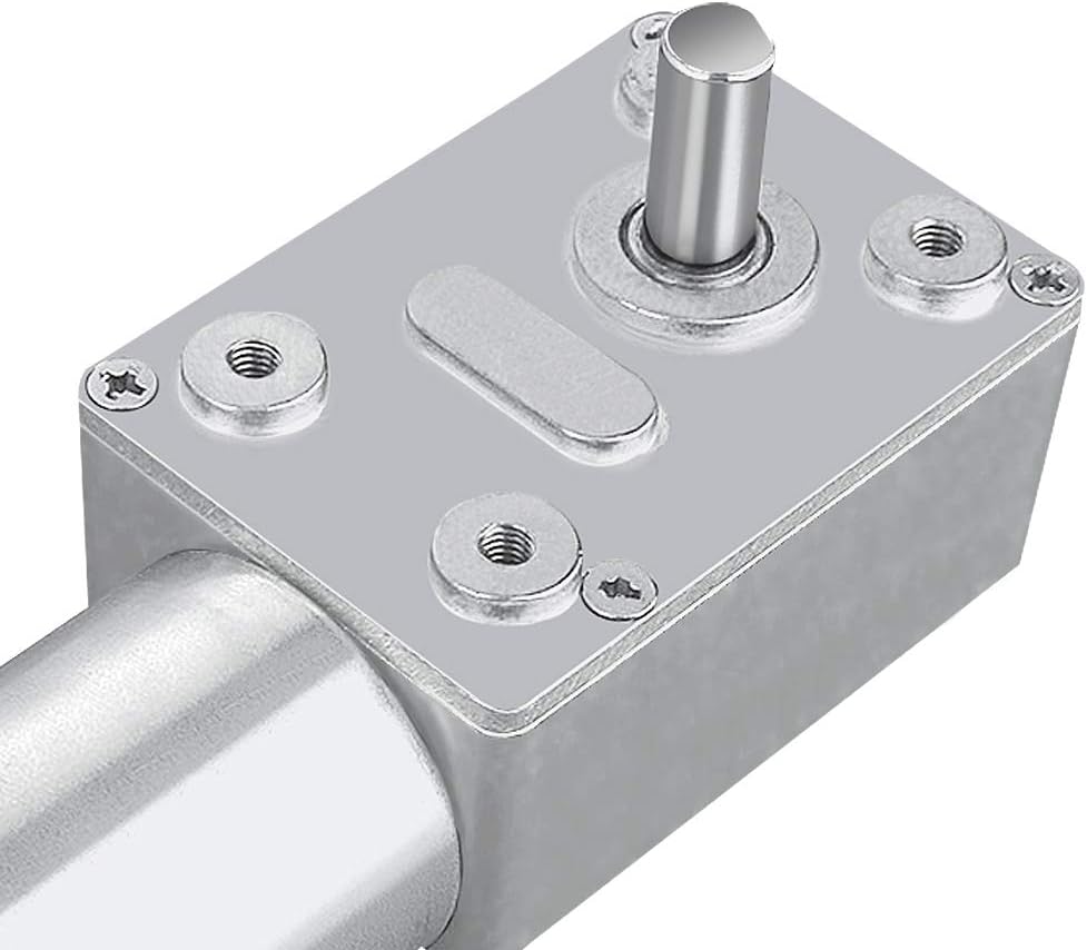 DC Getriebemotor 12V Reversibles Schneckengetriebe 12V, Hohem Drehmoment DC Motor Getriebemotor Gesa
