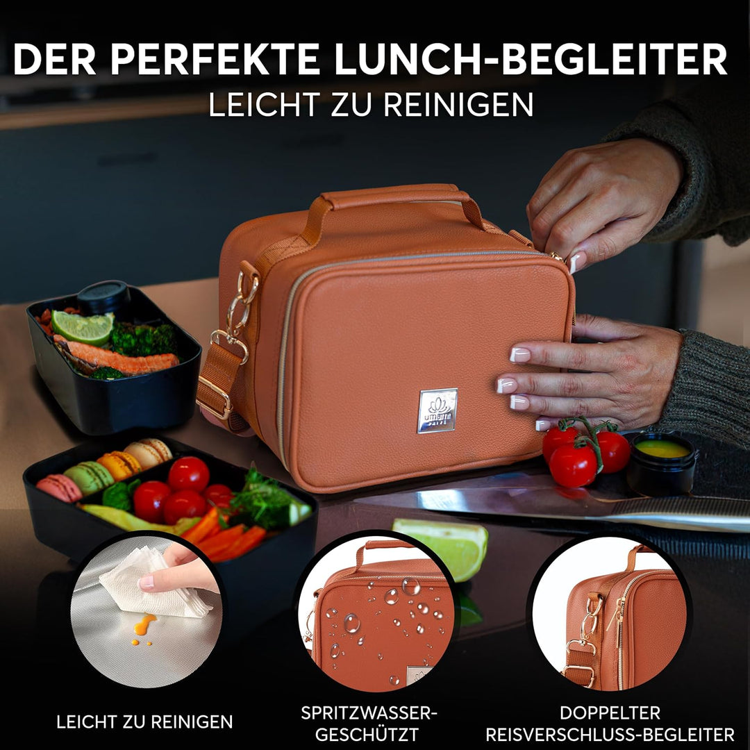 Umami Premium Kühltasche Klein, Lunchbag für Arbeit, Reisen, Büro, Picknick, Mini-Lunchbag Isoliert