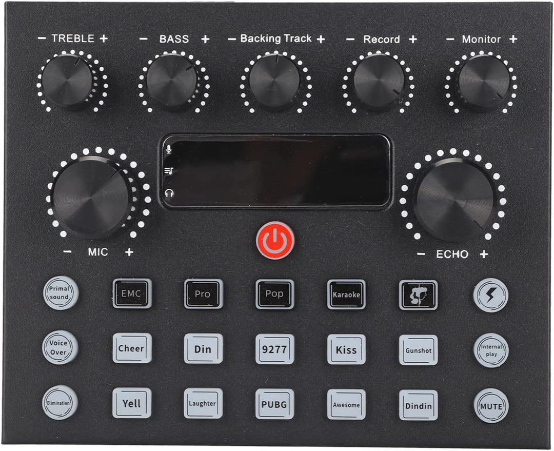 DJ-Mixer-Soundkarte, Multifunktionales Dual-Channel-Sound-Mixer-Kit, Live-Soundkarte, Professionelle