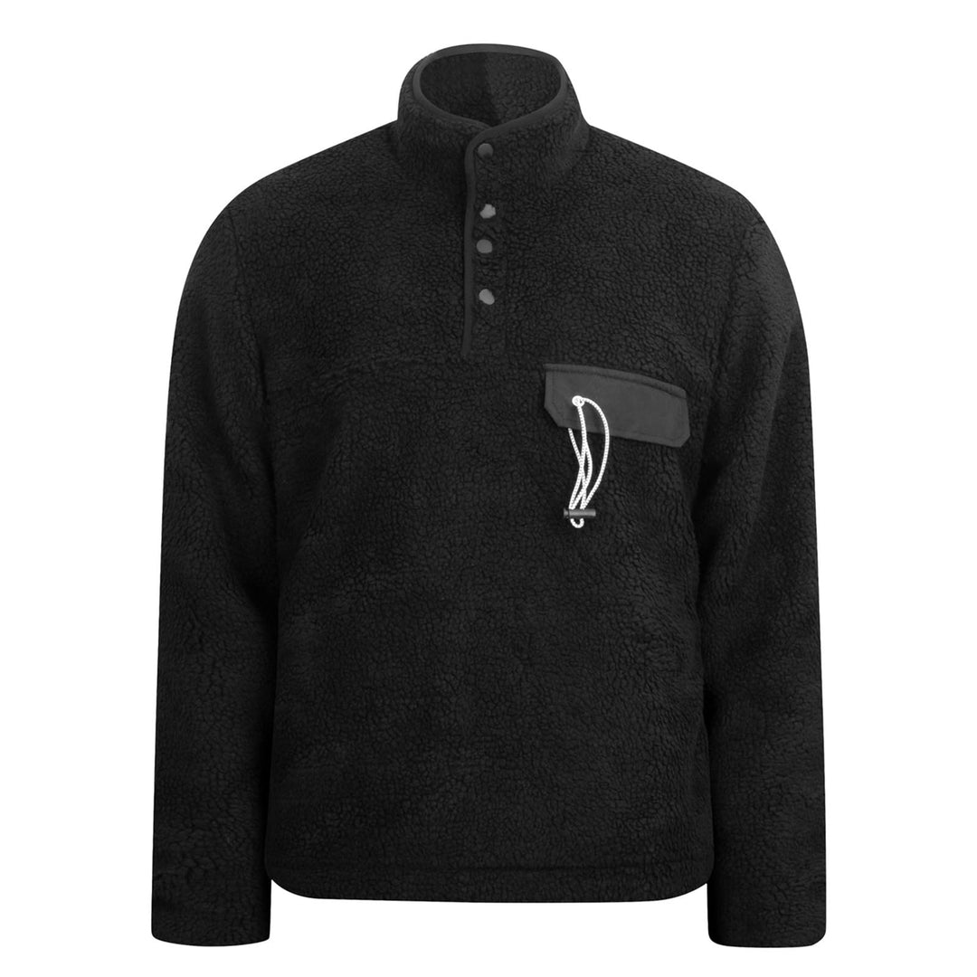 KuschelFleece Pullover für Herren Sweatshirt mit Teddyfell Kuschelpulli Flauschig Teddyfleece Kapuze