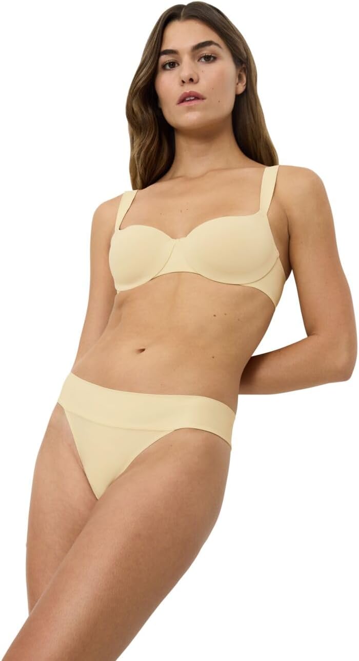 Triumph Damen Body Make-up Illusion Balconette Ex Bra 75E Honey Yellow, 75E Honey Yellow