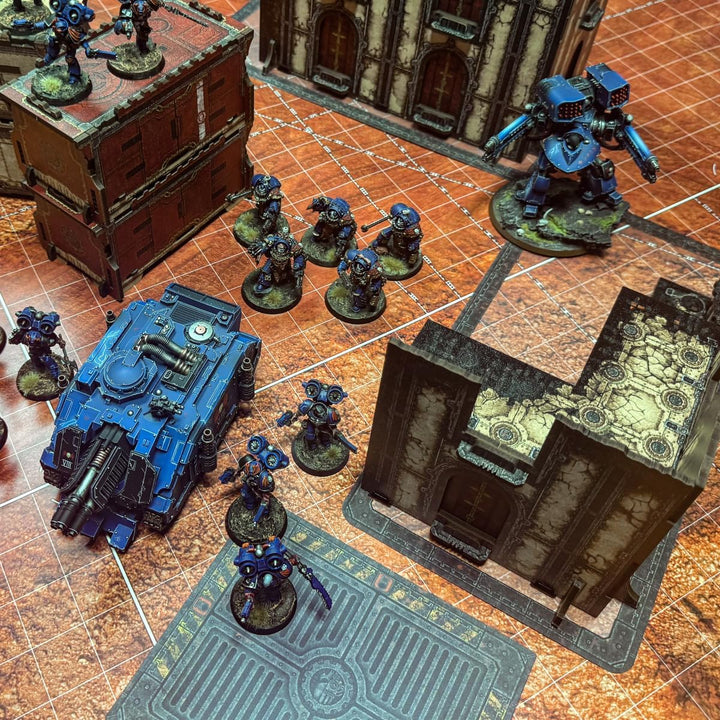 Jucoci Battlezone Creation Kit 18PCS Tabletop Terrain Wargame Terrains Set Compatible with WH40K(Whi