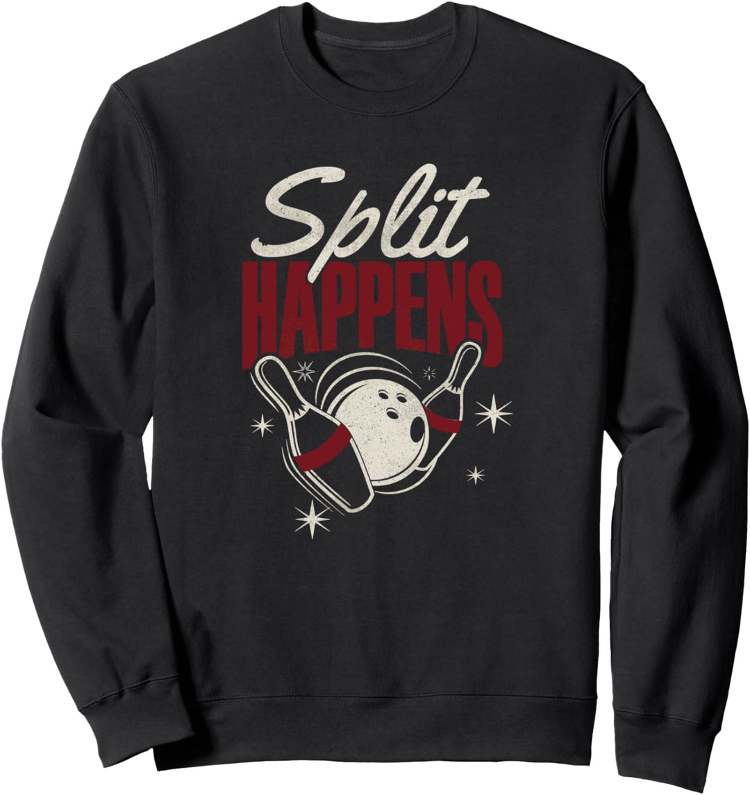 Bowling Pun T Shirt Funny Split Happens Sweatshirt