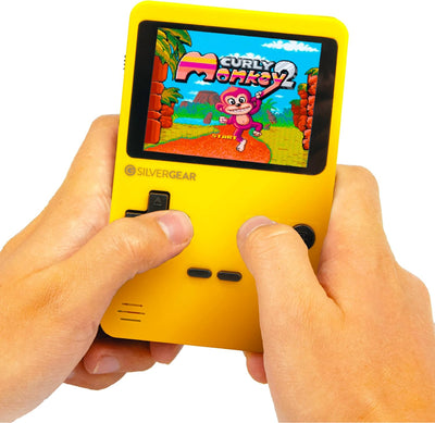 Silvergear® Analogue Pocket Konsole Retro | mit 240 Klassichen Spielen l Handheld Spielekonsole l Mi