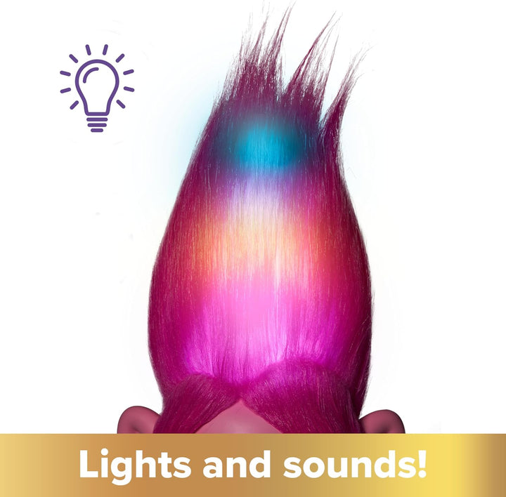 DREAMWORKS TROLLS Rainbow HairTunes Poppy-Puppe - Licht und Geräusche, leuchtendes Haar, Musik und S