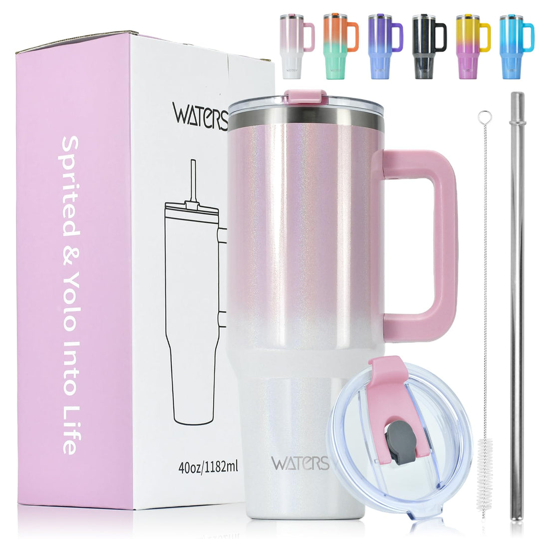 WATERSY 40oz Kaffeebecher to Go Thermobecher Doppelwandiger Edelstahl Vakuum Auslaufsicher Trinkbech
