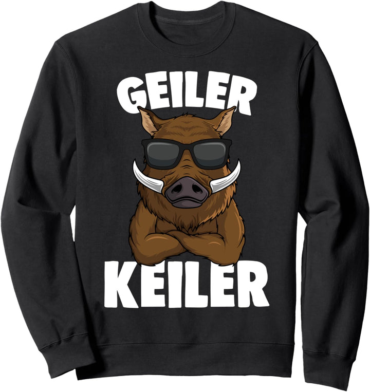 Wildschwein Keiler Jäger Sweatshirt