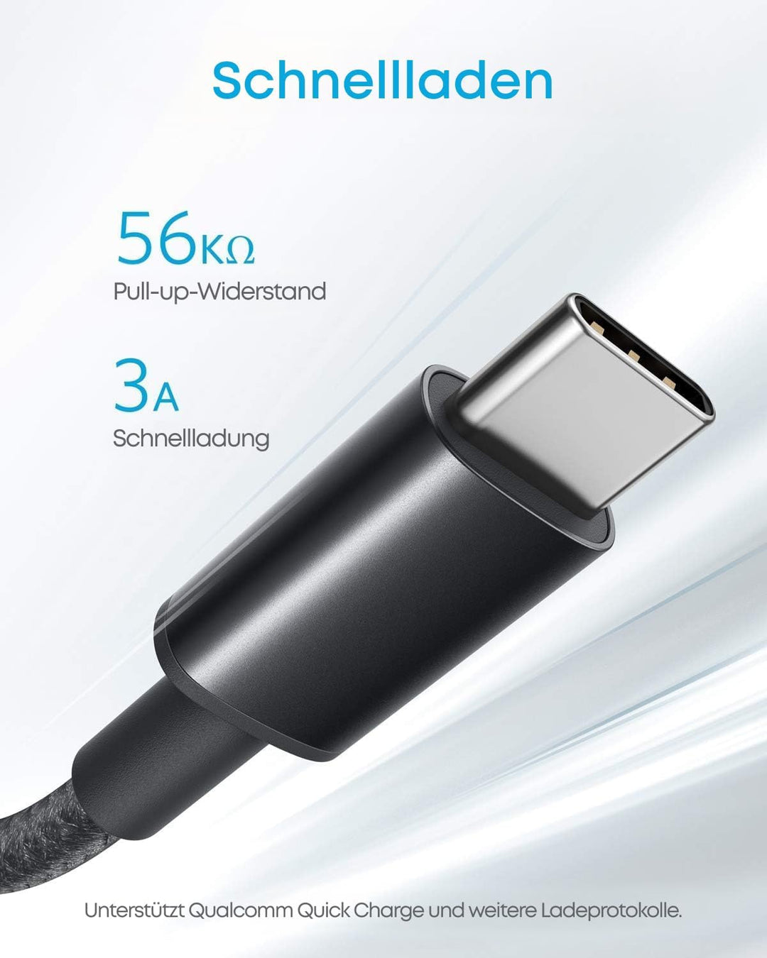 Anker USB auf USB C kabel 3.1A Nylon geflochten [2 Stück 3m] | Für iPhone 17 Pro Max/16/15 Serie, Sa