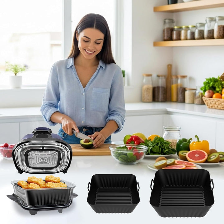 Zubehör für Ninja Crispi Air Fryer FN101 – Silikonform, Hitzebeständige Matte, Spritzschutz, Kompati