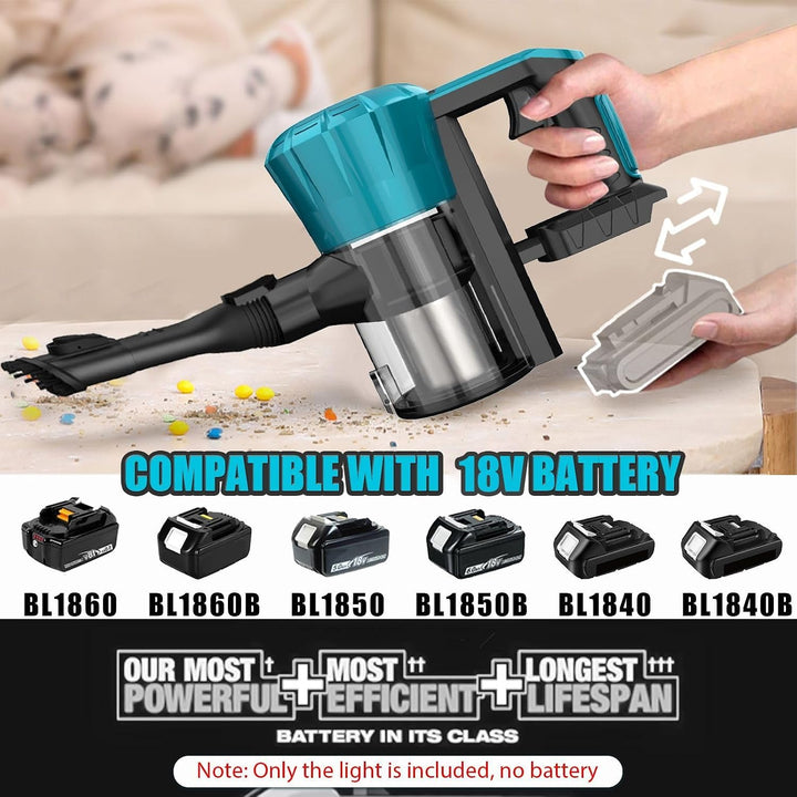 Akku Staubsauger mit 2X 5500mAh Akku, 3-in-1 Kabelloser Akkustaubsauger, 30000Pa Handstaubsauger für