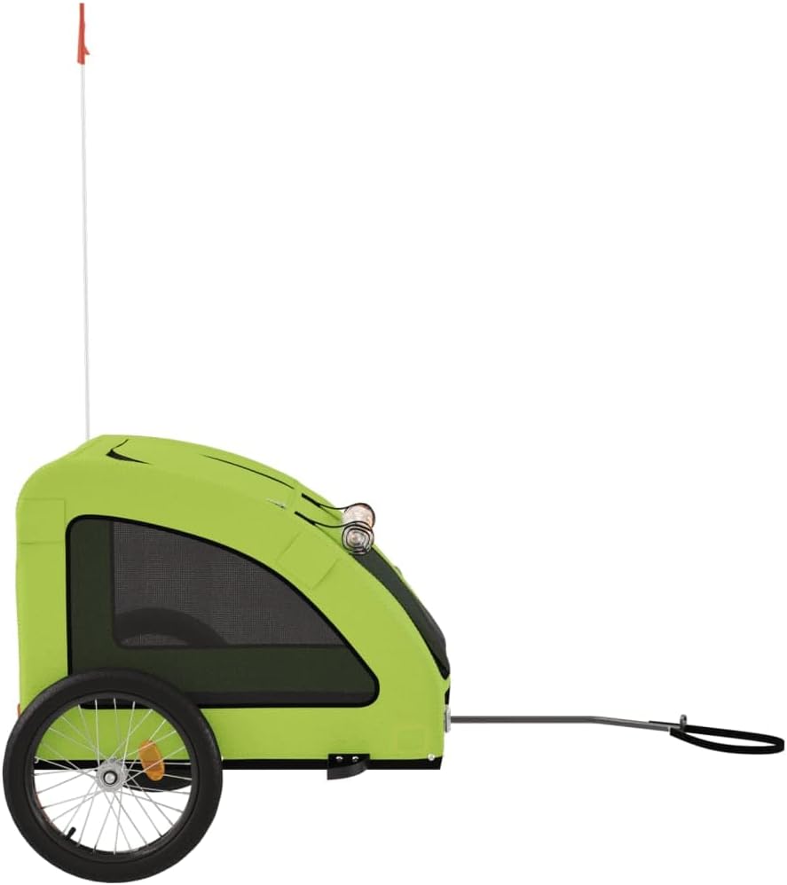 Gecheer Hundefahrradanhänger bis 45 kg, Robuster Eisenrahmen, Oxford-Gewebe, PVC-Dach, für sicheren