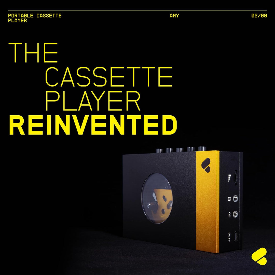 We are Rewind Tragbarer Kassettenspieler – Kassettenrekorder mit Bluetooth-Verbindung, Lautsprecher