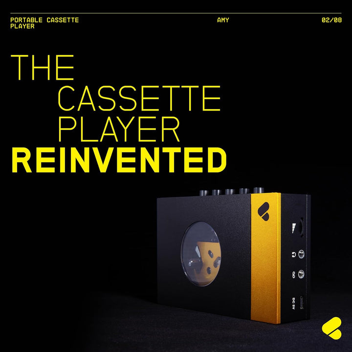 We are Rewind Tragbarer Kassettenspieler – Kassettenrekorder mit Bluetooth-Verbindung, Lautsprecher