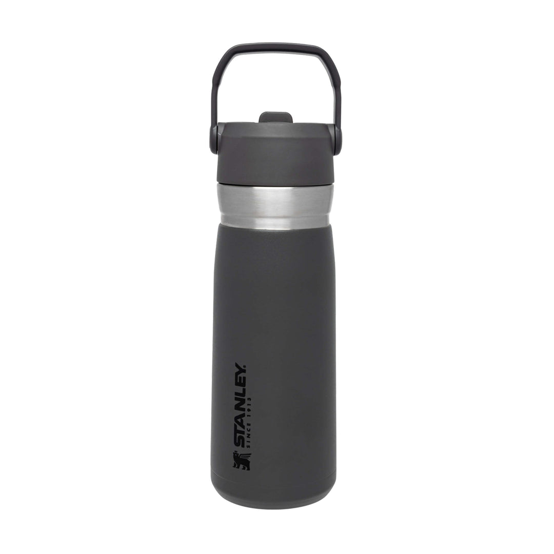 Stanley IceFlow Flip Straw Trinkflasche Edelstahl mit Strohhalm 0.65L/22OZ Charcoal – Thermosflasche