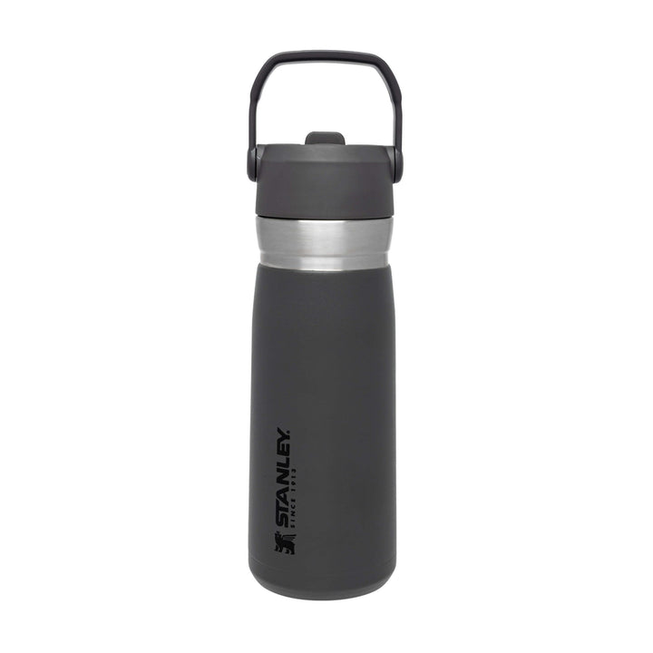 Stanley IceFlow Flip Straw Trinkflasche Edelstahl mit Strohhalm 0.65L/22OZ Charcoal – Thermosflasche