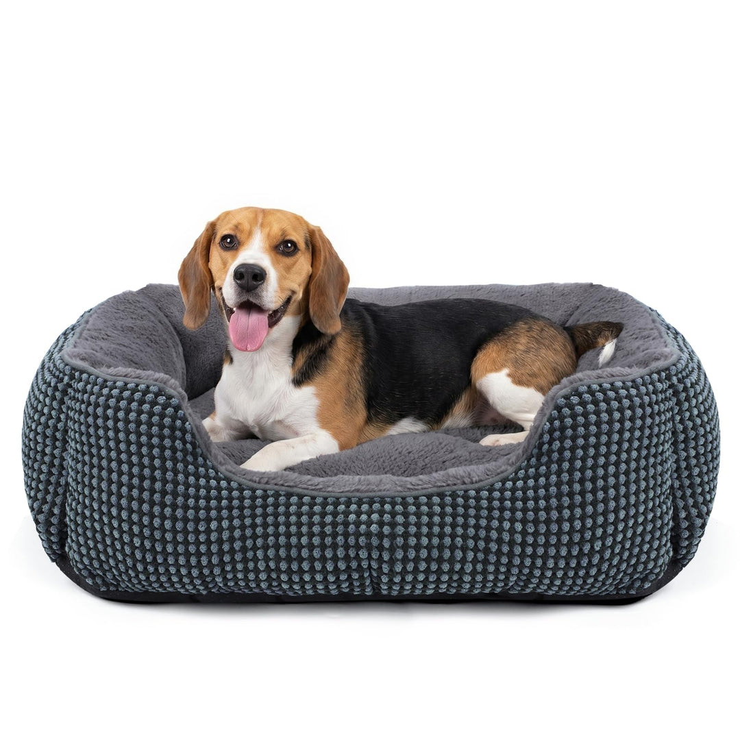 FURTIME Hundebett Mittelgrosse Hunde, Hundekorb Waschbar Flauschig, Rutschfestes Hundekörbchen Hunde
